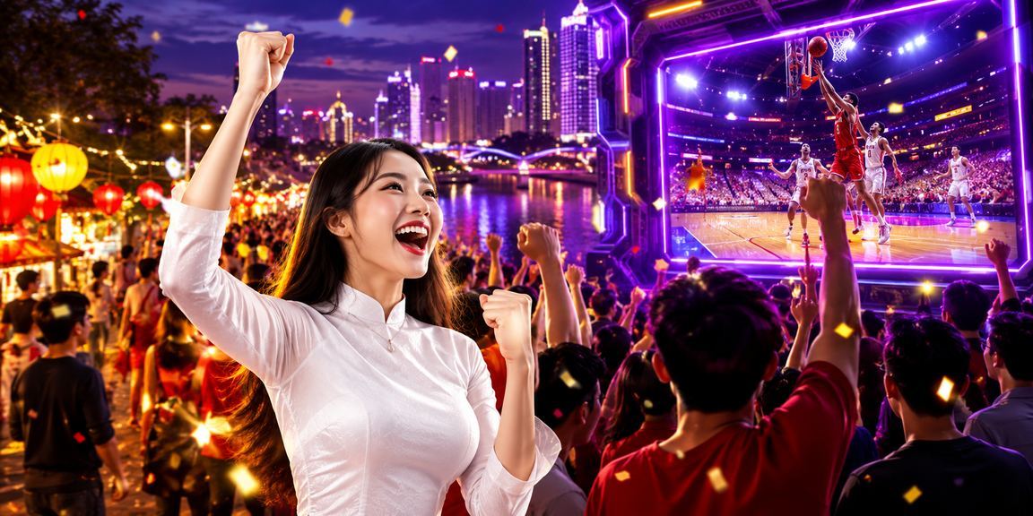 Bối cảnh Hà Nội với bóng rổ và thao tác mobile cần đọc dữ liệu